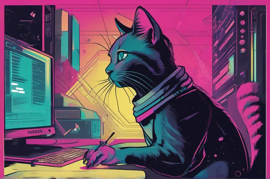 Digital illustration of cyberpunk cats in neon-lit urban scenes, engaged in AI-agent tasks such as coding, debugging, or analyzing data streams. The style features glowing outlines, high contrast, and a vibrant acid-color palette. No brand logos, no invented software screenshots, no legible text.: Top 5 LLM APIs with Native Function Calling for AI Agents